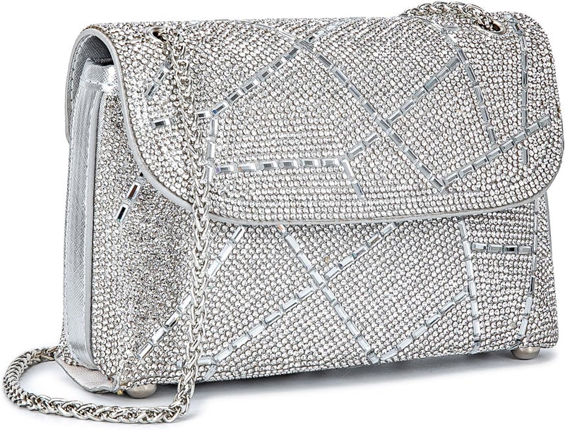 BBTT.ful Shoulder Bags Crossbody Bag Purses Handbags Crystals Rhinestone Evening Bag for Women Clutch Purse with Chain - Image 1
